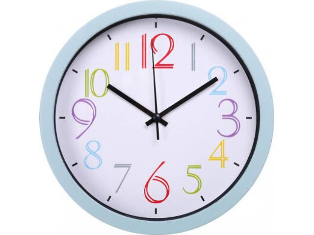 Настінний годинник Optima Rainbow пластиковий, білий (O52095) - Фото 1
