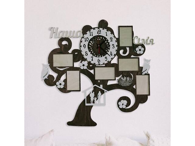 Настінний годинник із фоторамками, Годинник із Вашими фото - Фото 2