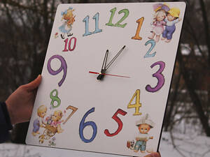 Настінний годинник із гравіюванням, Годинник 07 з Вашими фото/ВФ друк