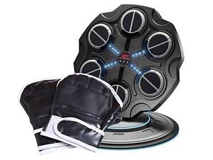 Настінний боксерський тренажер і рукавички Hexagonal Warrior Bluetooth Чорний