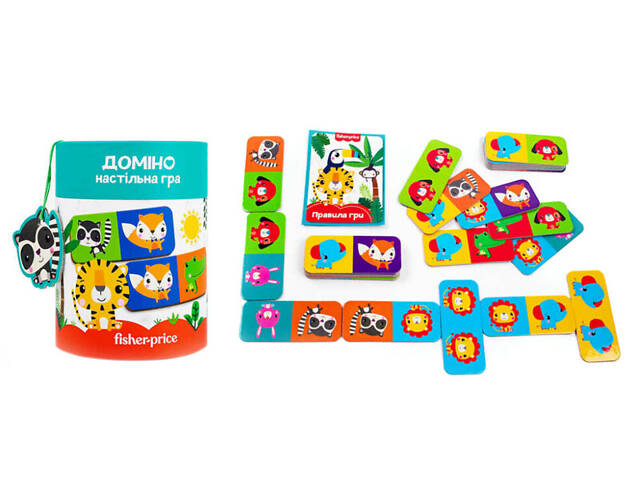 Настільна гра 'Fisher Price. Доміно' в тубусі VT2910-03 VladiToys - Фото 1 Настільна гра 'Fisher Price. Доміно' в тубусі VT2910-03 VladiToys - Фото 1