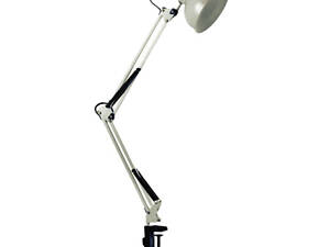 Настольная лампа на струбцине 60W E27 LU-074-1800 WHITE (БЕЛАЯ) TM LUMANO