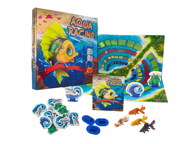 Настольная Игра-бродилка 'Aqua racing' Strateg 30416 укр. - Фото 2