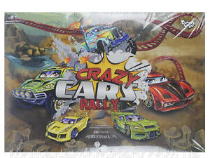 Настільна гра бродилка 'Crazy cars race' Hot Wheels гонки російською мовою, в коробці 2х25х36 см