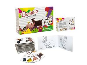 Настільна гра дитяче доміно сільський двір 30766 Strateg, в кор-ці 17,5-11,8-5,6 см