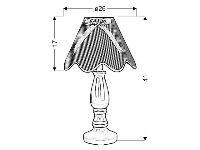 Настольная лампа Candellux Lola 26x41 см Желтый (41-84378) - Фото 2