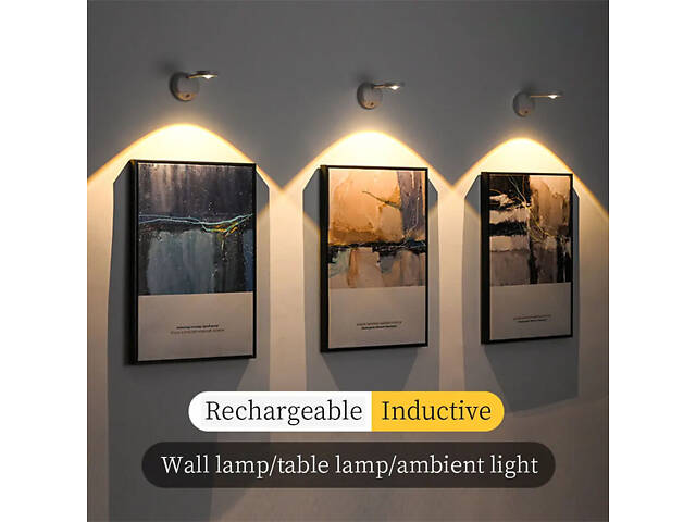 Настольная лампа LED с датчиком движения 3 colour light MZ-L2201 Black - Фото 3