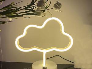 Настольная лампа от USB, облако, неоновый свет теплый белый