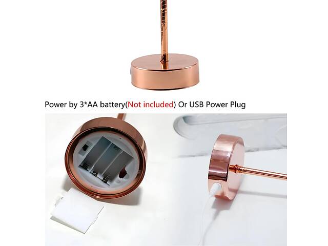 Настільна лампа RESTEQ з пір`ям страуса та пультом дистанційного керування 48 см - Фото 10