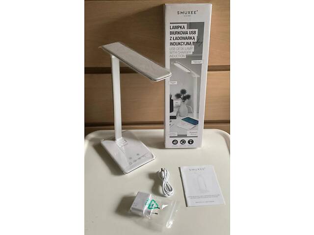 Настольная лампа SMUKEE OW-390202 White (USB, c зарядным устройством, 37.5 см, Польша) - Фото 10