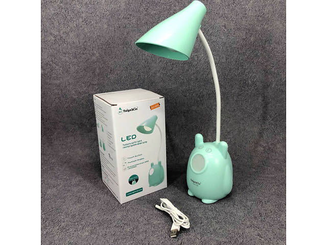 Настільна лампа TaigeXin LED TGX 792, Настільна лампа на гнучкій ніжці, сенсорна лампа. Колір: зелений - Фото 4