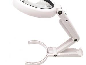 Настільна лупа з LED підсвічуванням - лупа-трансформер UKC FS75 5/11 X з підсвічуванням 8 Led Білий.