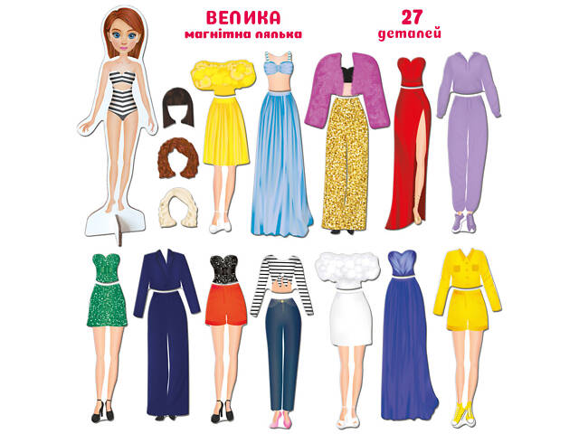Настольная магнитная игра 'Fashion story' ML4032-08 EN магнитная кукла, 27 магнитов - Фото 2