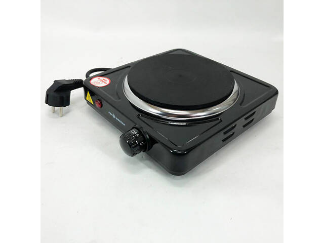 Настільна плита електрична Sea Breeze SB-061 1000 Вт, компактна переносна електроплита. Колір: чорний - Фото 4