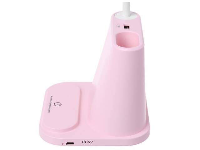 Настольная светодиодная лампа RIAS Multifunctional Desk Lamp с держателем для телефона 1200mAh Pink (3_02971) - Фото 2