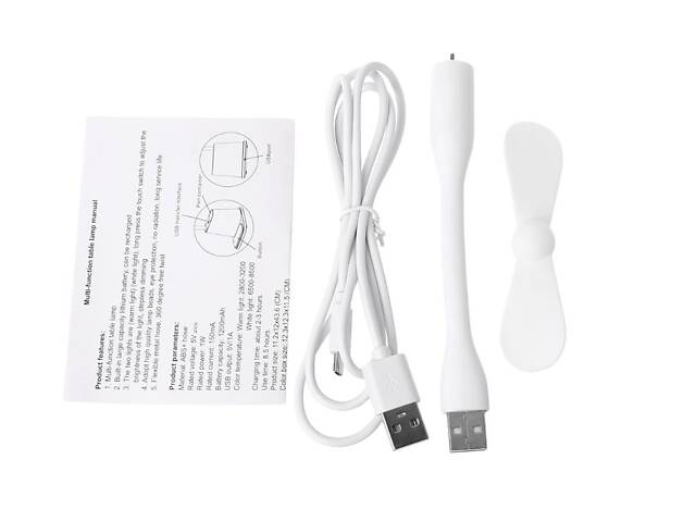 Настольная светодиодная лампа RIAS Multifunctional Desk Lamp с держателем для телефона 1200mAh Pink (3_02971) - Фото 3