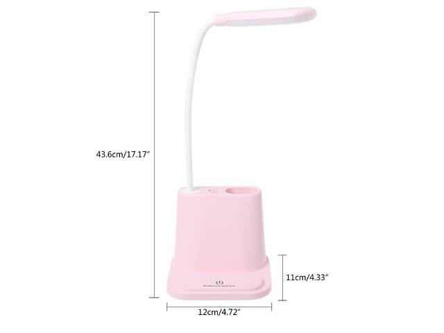 Настольная светодиодная лампа RIAS Multifunctional Desk Lamp с держателем для телефона 1200mAh Pink (3_02971) - Фото 4
