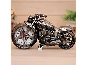 Настольные часы с будильником Мотоцикл. Часы-будильник Байк. Часы в виде мотоцикла