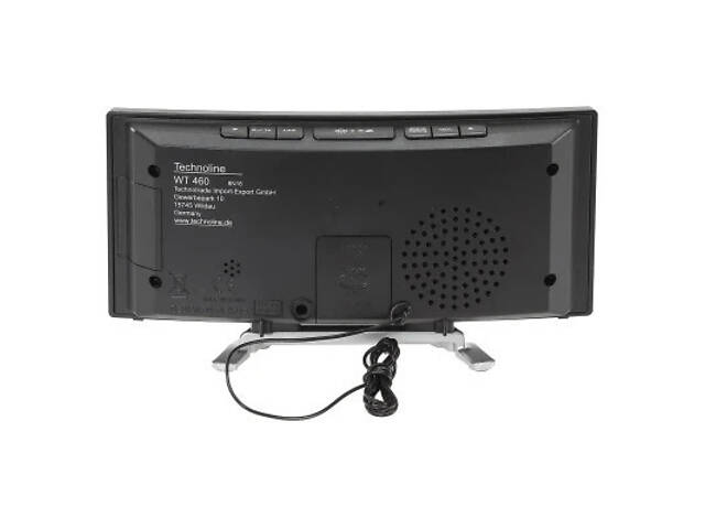 Настільний годинник Technoline WT460 Blue LED з радіо Black/Silver (DAS301824) - Фото 4