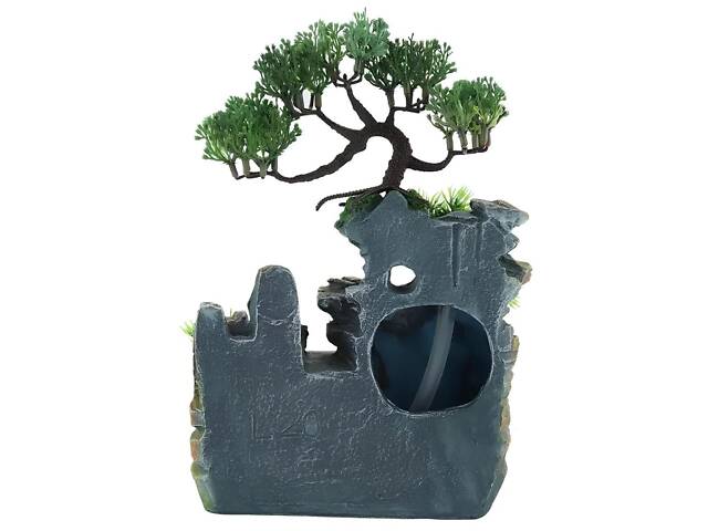 Настольный водопад Бонсай Фэн Шуй RESTEQ с подсветкой и парогенератором для дома релакса и интерьера - Фото 5