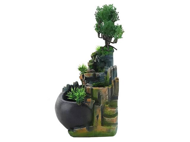 Настольный водопад Бонсай Фэн Шуй RESTEQ с подсветкой и парогенератором для дома релакса и интерьера - Фото 6