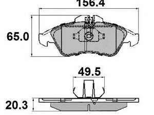 NATIONAL NP2092. Гальмівні колодки пер. Sprinter/LT 96-06/Vito 96-99 (ATE)