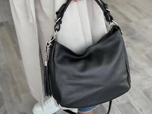 натуральная кожаная сумка женская Италия хобо сумочка мягкая, модная TS000165