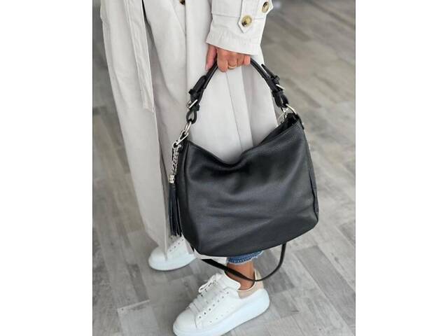 натуральная кожаная сумка женская Италия хобо сумочка мягкая, модная TS000165 - Фото 1