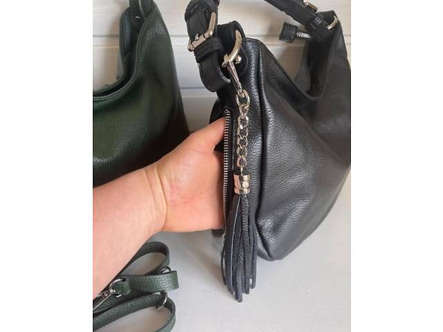 натуральная кожаная сумка женская Италия хобо сумочка мягкая, модная TS000165 - Фото 2