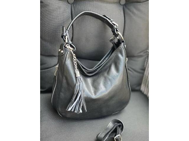 натуральная кожаная сумка женская Италия хобо сумочка мягкая, модная TS000165 - Фото 4