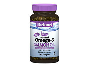 Натуральна Омега-3 з Лососевого Жира Bluebonnet Nutrition 90 желатинових капсул