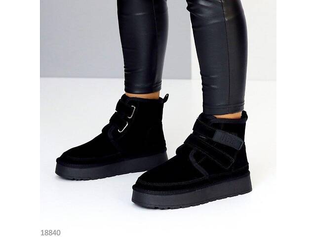 Натуральні замшеві уггі на липучках UCC, угги на липучках 36,38,39р код 18840 - Фото 7