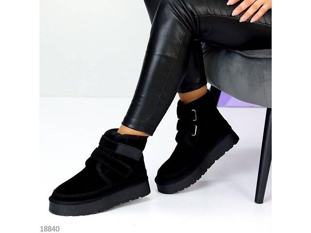 Натуральні замшеві уггі на липучках UCC, угги на липучках 36,38,39р код 18840 - Фото 6