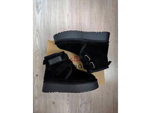 Натуральні замшеві уггі на липучках UCC, угги на липучках 36,38,39р код 18840 - Фото 9