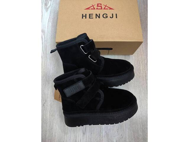 Натуральні замшеві уггі на липучках UCC, угги на липучках 36,38,39р код 18840 38, 24.5 - Фото 1