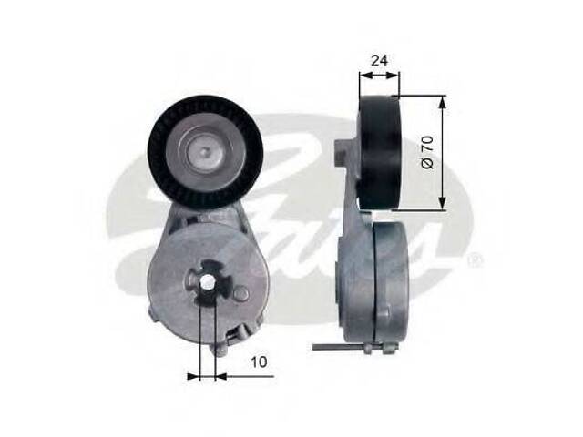 Натягувач поліклинового ременя GATES T39122 на VW AMAROK (2H_, S1B) - Фото 1