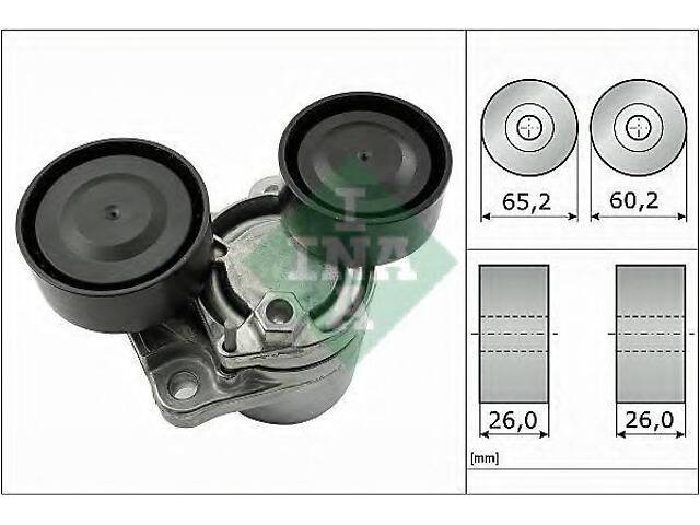 Натяжитель поликлинового ремня INA 534050510 на BMW 3 Touring (E91) - Фото 1