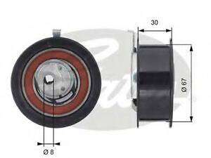 Натягувачі ролики приводу ГРМ (Вир-во Gates) GATES T43069 на AUDI 90 (8C, B4)