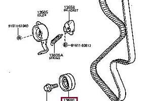 Натяжитель приводного ремня 1350363011