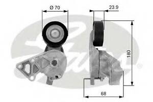 Натяжной ролик, поликлиновый ремень GATES T38307 на VW SHARAN (7M8, 7M9, 7M6)
