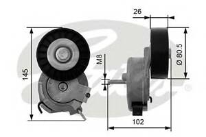 Натяжний ролик приводного ременя для моделей: ALFA ROMEO (GTV, SPIDER,156,166,156,147,GT), LANCIA (KAPPA,KAPPA,KAPPA,THE)