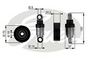 Натяжной ролик приводного ремня для моделей: BMW (3-Series, 3-Series,3-Series,3-Series,5-Series,5-Series,7-Series,3-Ser
