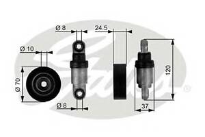 Натяжной ролик приводного ремня для моделей: BMW (3-Series, 3-Series,3-Series,3-Series,5-Series,5-Series)