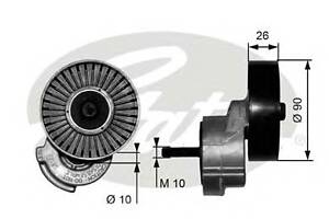 Натяжной ролик приводного ремня  для моделей: CHRYSLER (VOYAGER, VOYAGER), DODGE (CARAVAN), PLYMOUTH (VOYAGER)
