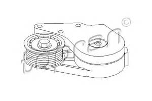 Натяжной ролик приводного ремня для моделей: FORD (GALAXY), VOLKSWAGEN (PASSAT,PASSAT,GOLF,SHARAN,VENTO)