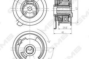 Натяжной ролик ремня ГРМ GTB0300