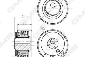 Натяжной ролик ремня ГРМ GTB0480