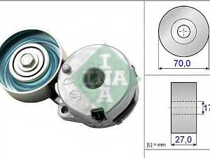 Натяжник ременя генератора Nissan X-TrailQashqaiRenault ClioFluenceLaguna III 2.0 16 V 07- INA 534044210 на RENAULT MEGA