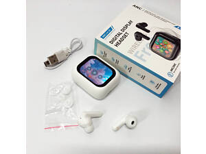 Наушники беспроводные LX-10 TWS Earbuds с LED дисплеем, Блютуз гарнитуры, Вакуумные наушники. Цвет: белый