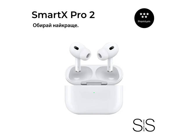Навушники бездротові TWS SmartX Pro 2 Premium Bluetooth навушники з мікрофоном - Фото 1